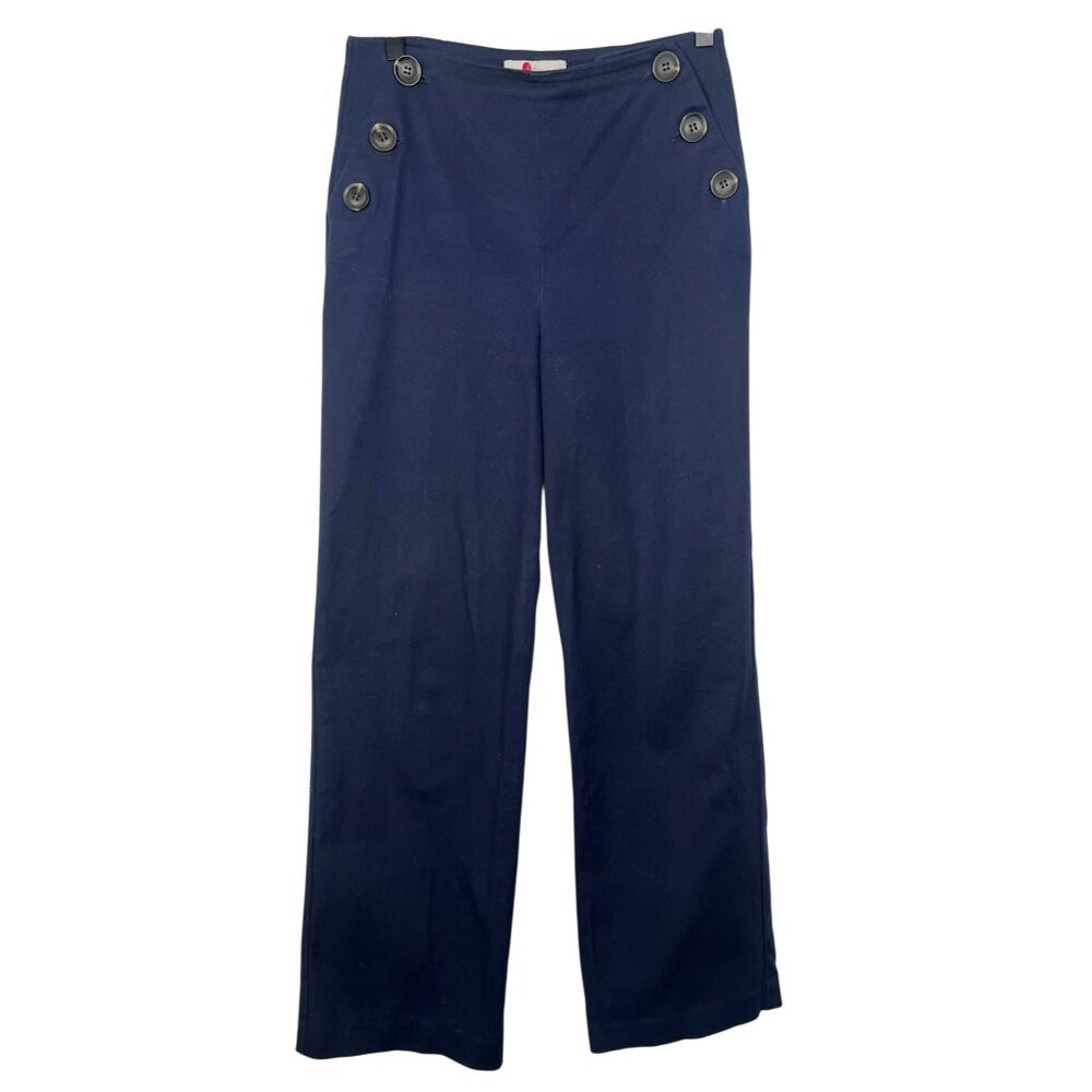 Boden Straight Leg Sailor Trousers High Waist Pants Cotton US 6 Reg
